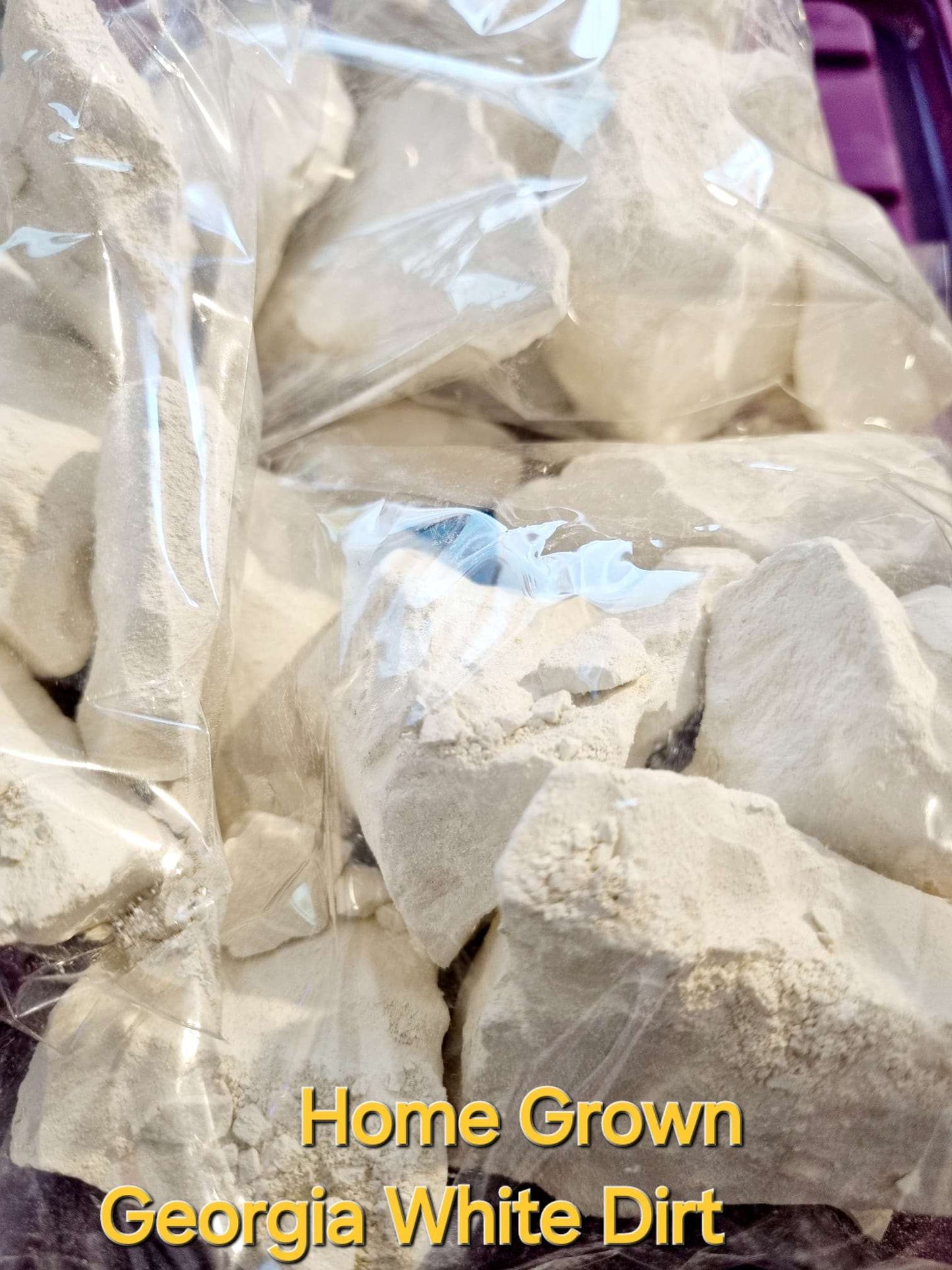 Edible dirt Chunks Home Grown Georgia White Dirt From USA 400grams