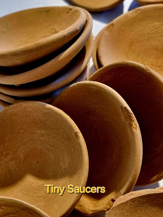 Edible Clay Tiny Saucers  100grams